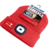 LIGHTHOUSE: Bonnet avec lampe frontale LED rechargeable. Rouge