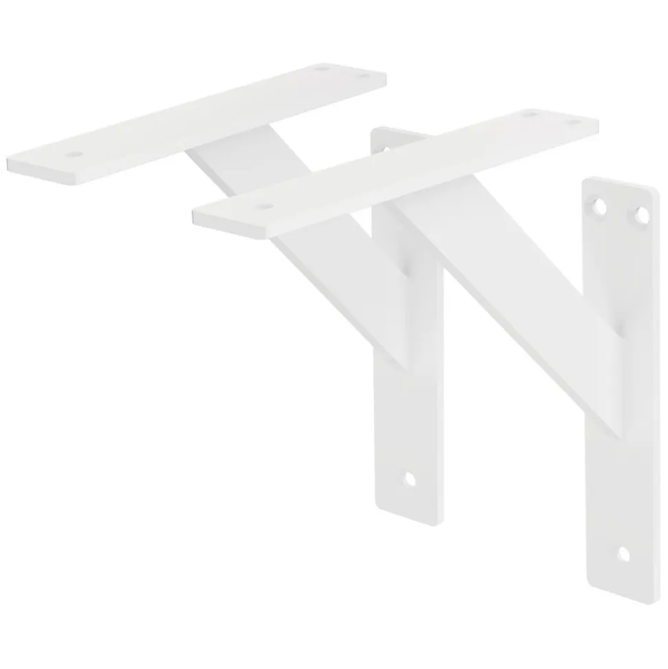 Lot 2 Equerres d'Etagere suspendue support mural en aluminium
