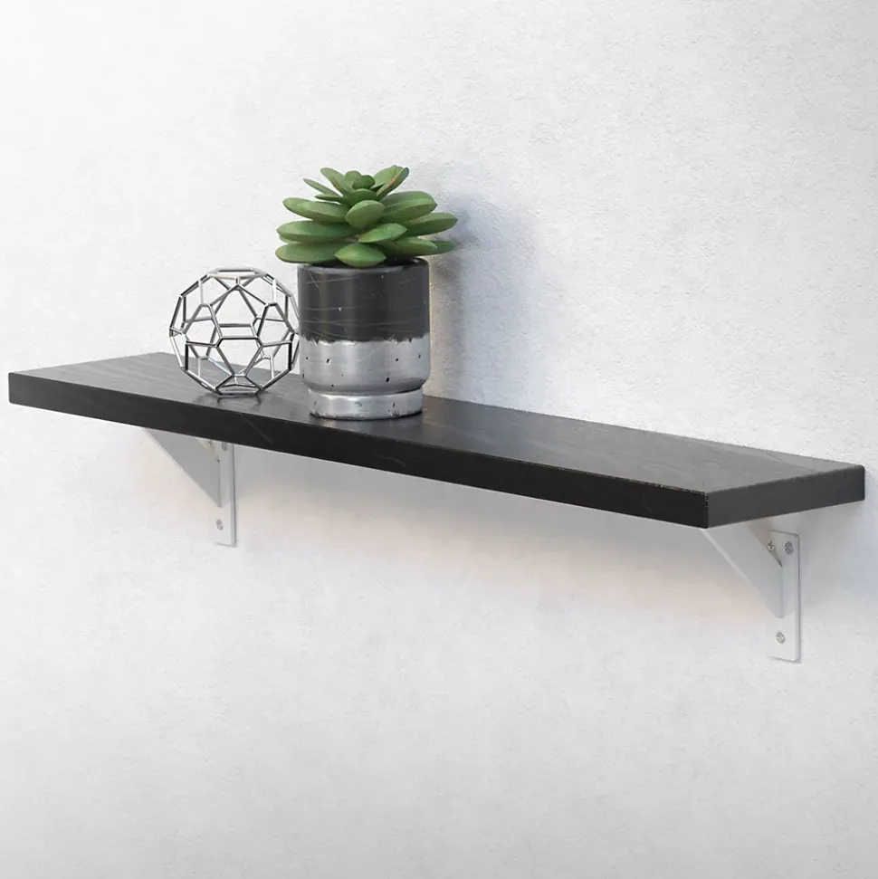 Lot 2 Equerres d'Etagere suspendue support mural en aluminium