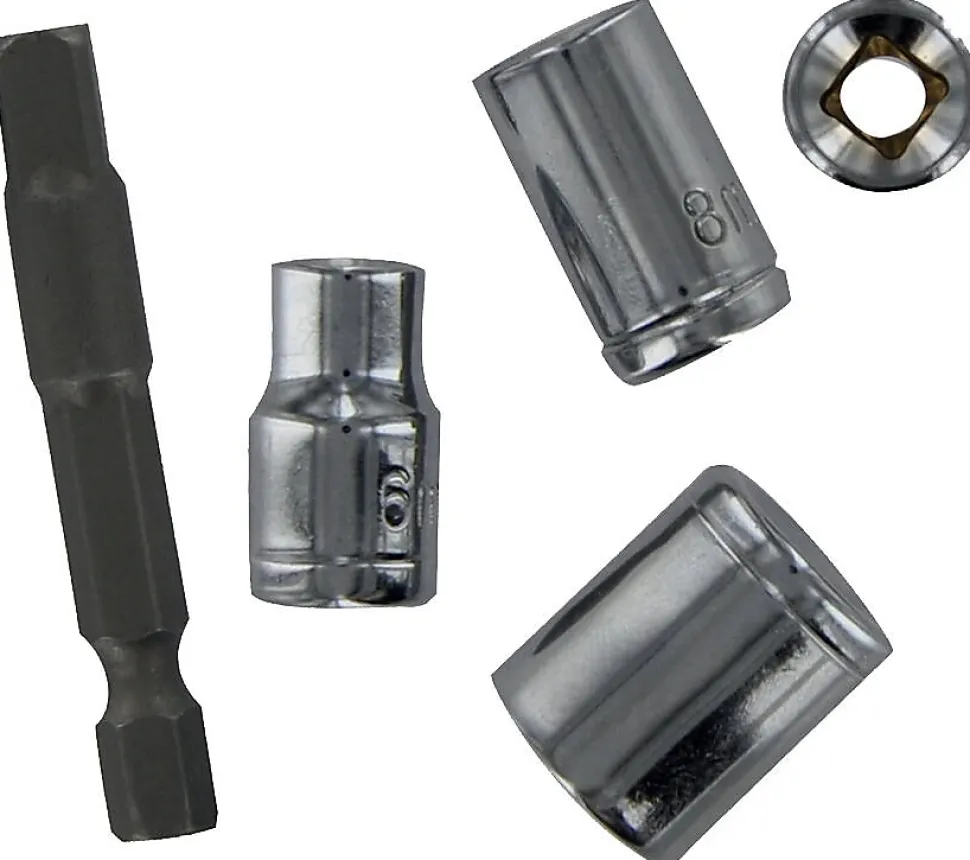 Lot 5 pièces TIVOLY - 4 douilles 6/8/10/13 mm et 1 porte-douille hex 6,35 mm (1/4'') - 11501420001