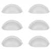 Lot 6 poignées de meuble demi-ronde GoodHome Govlin mat blanc l.81mm x l.30mm x H. 30mm entraxe 64mm