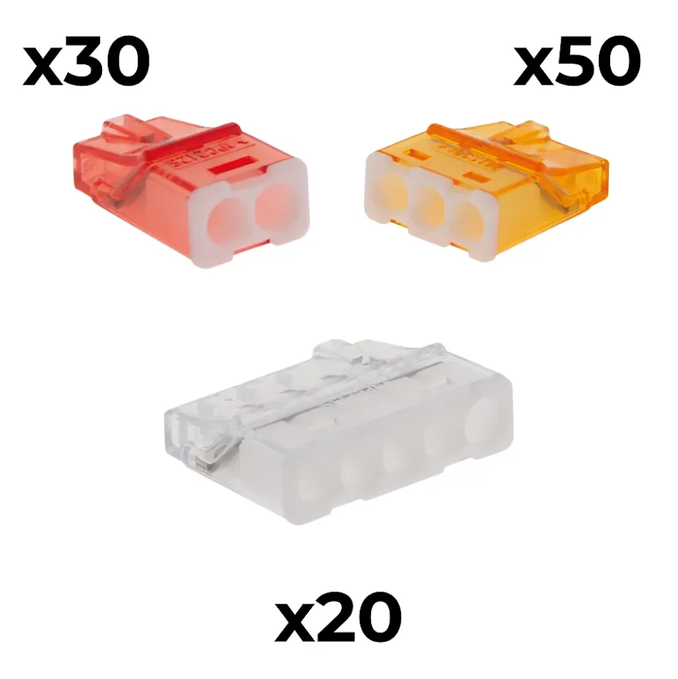 Lot de 100 bornes 2/3/5 entrées - mini connex - Blm