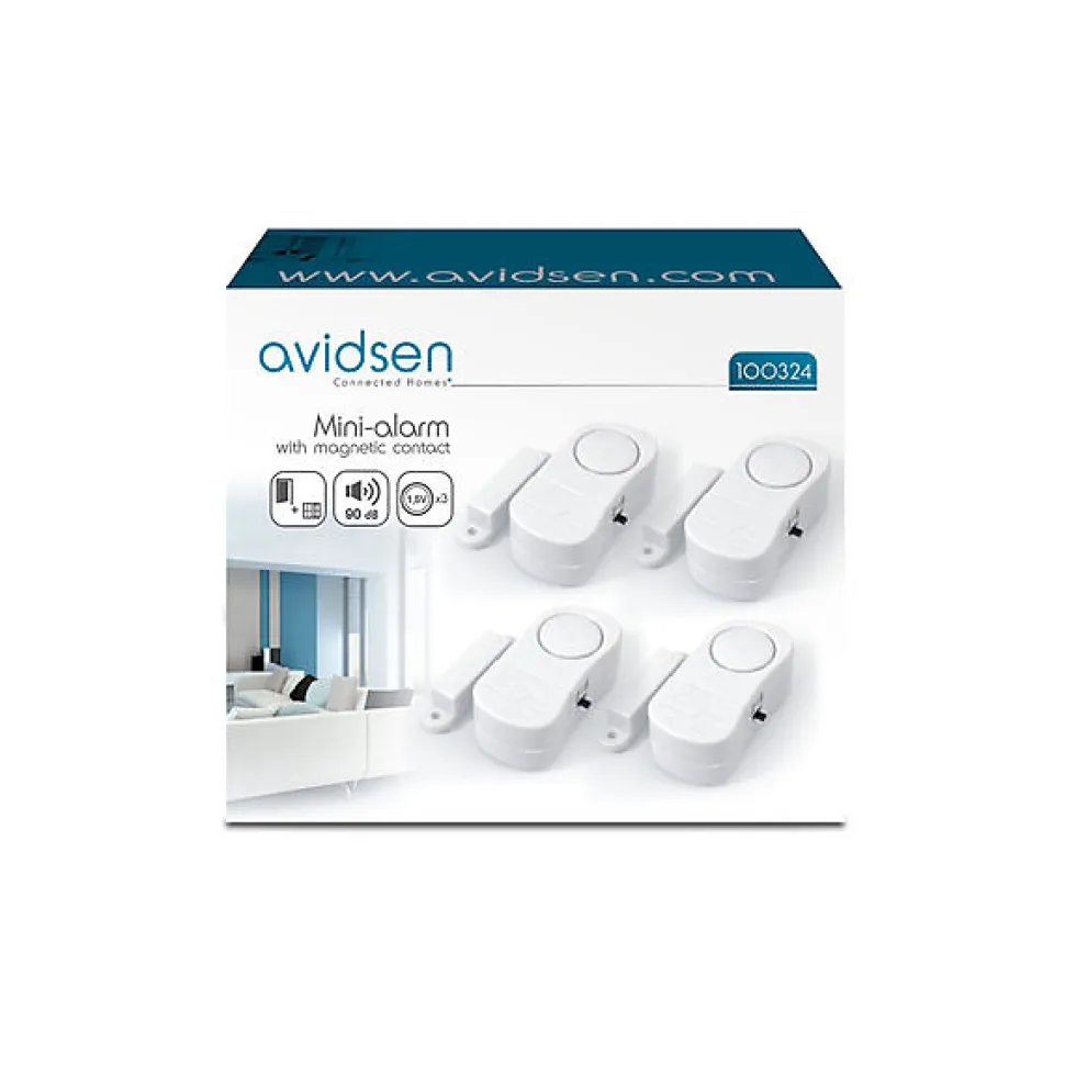 Lot de 3 boîtes de 4 mini-alarmes pour portes/fenêtres