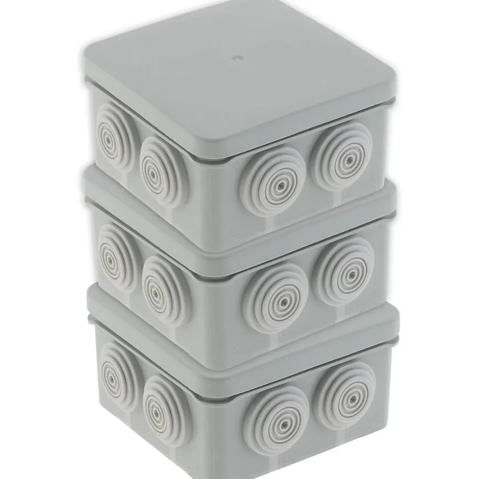 Lot de 3 boîtes étanches IP55 No Airbox 80x42mm - Protec