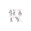 Lot de 2 Cadenas à combinaison Swish, 3 chiffres, intérieur, anse acier, 21mm, noir - SP