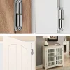 Lot de 2 charnières à visser en acier inoxydable pour portes, boîtes, abris de jardin, fenêtres, 80 mm