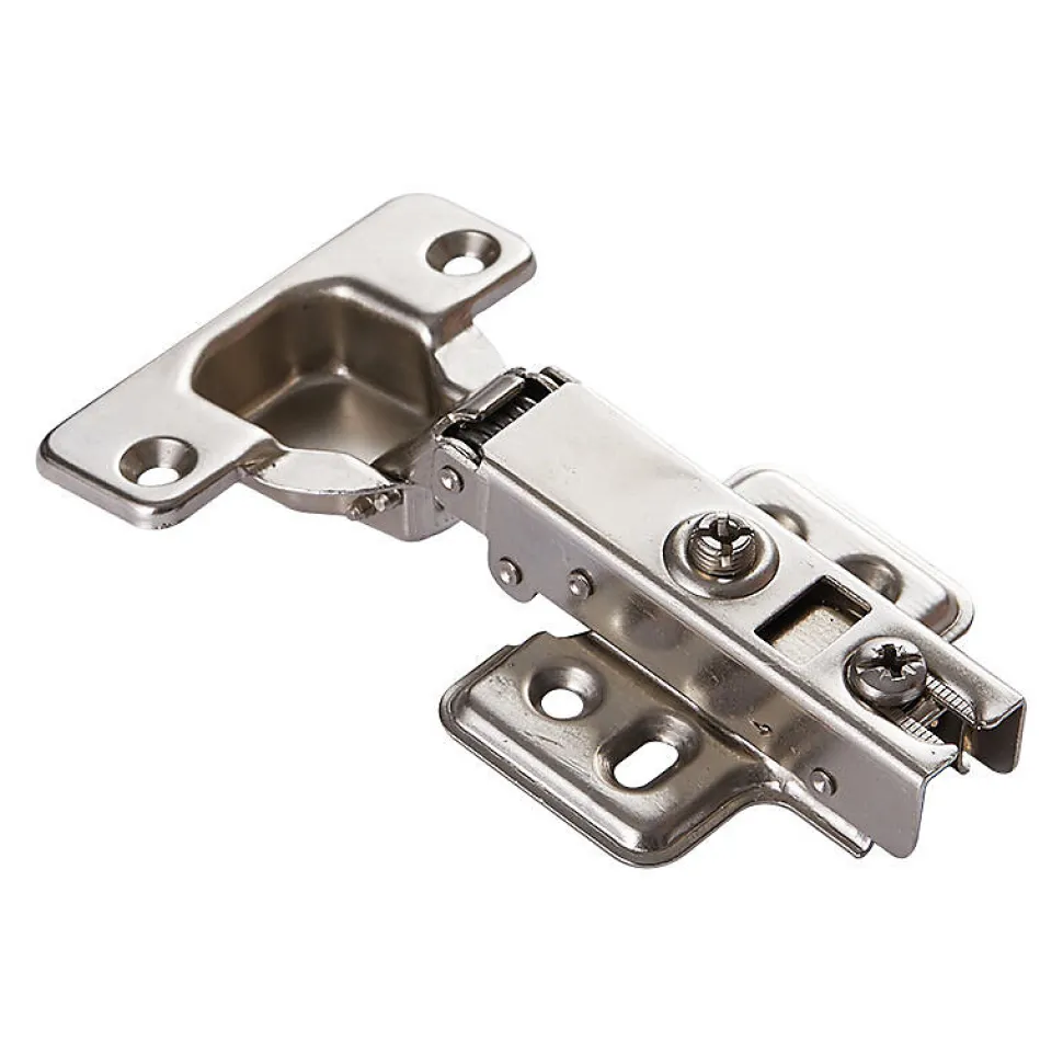 Lot de 8 charnières de porte d'armoire de cuisine en acier à 110 degrés, fermeture lente, clip de 35 mm