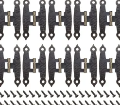 Lot de 10 charnières métalliques vintage avec vis, charnières antiques en forme de H, bronze