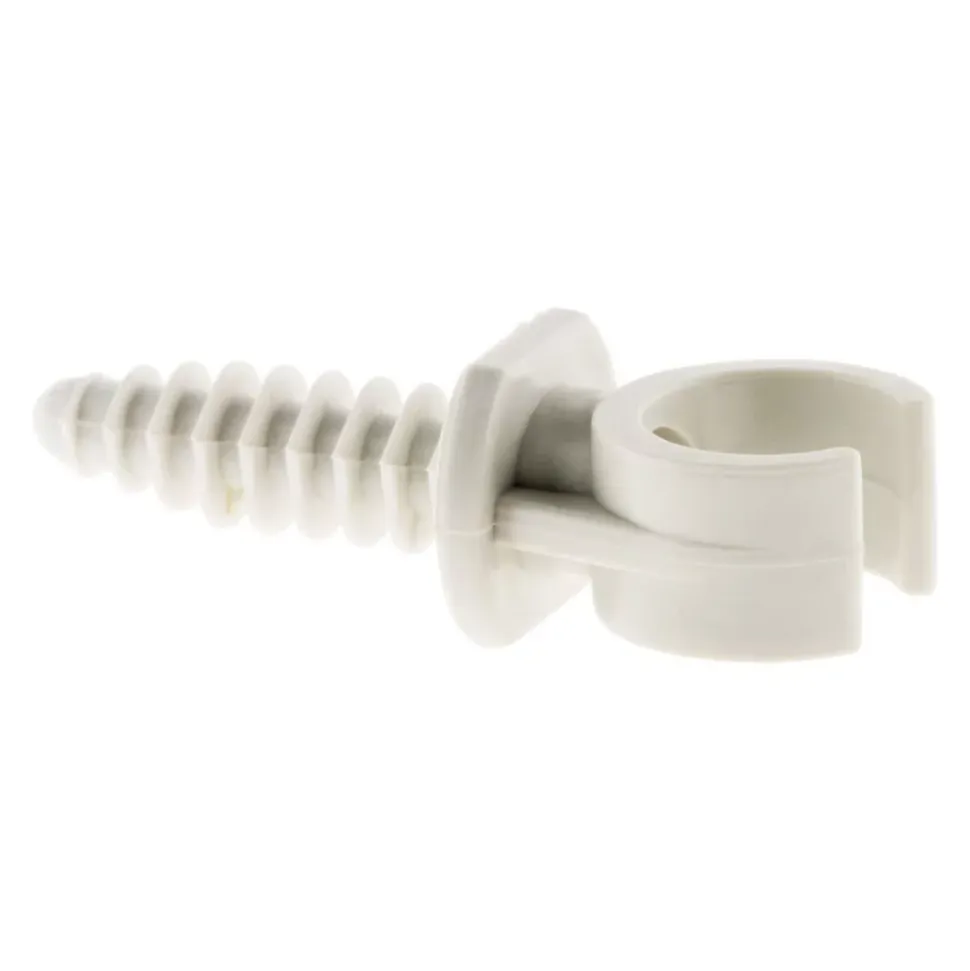 Lot de 10 clips avec chevilles diamètre 16mm - Gris - Zenitech