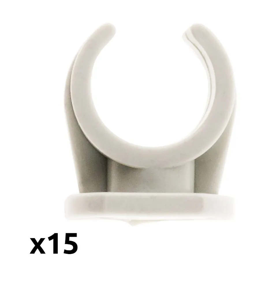 Lot de 15 clips diamètre 20mm sans chevilles - Zenitech