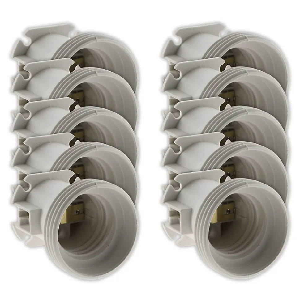 Lot de 200 douilles de chantier E27 - Blanc - Zenitech