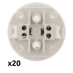 Lot de 20 douilles de chantier E27 - Blanc - Zenitech