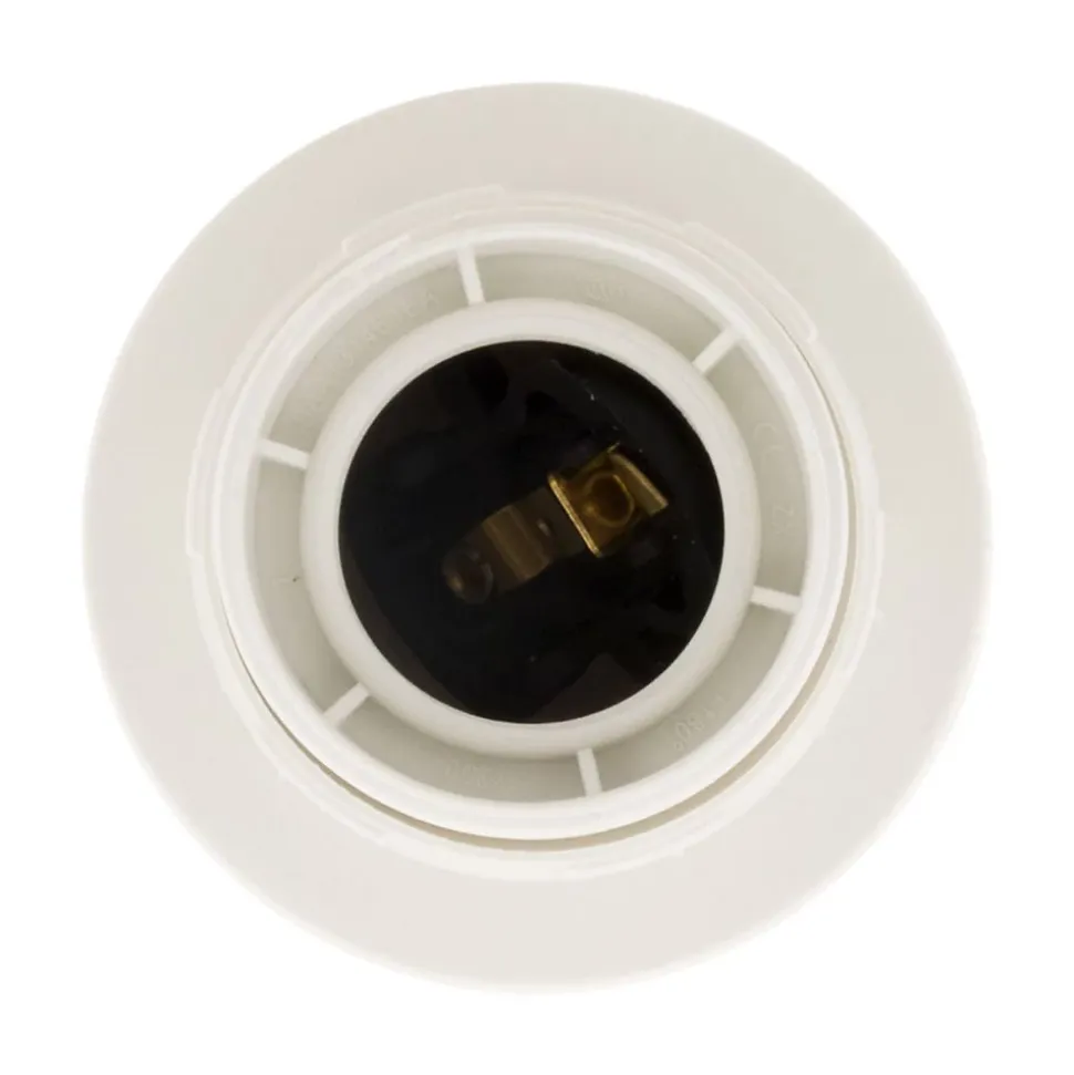 Lot de 5 douilles E27 + bague - Blanc - Zenitech