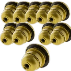Lot de 10 douilles E27 + bague - Doré - Zenitech