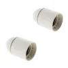 Lot de 2 douilles lisses sans bague E27 - Blanc - Zenitech