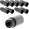 Lot de 10 douilles lisses sans bague E14 - Noir - Zenitech