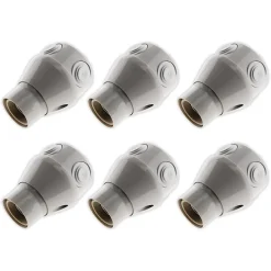 Lot de 10 douilles orientables E27 - Blanc - Zenitech