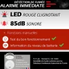 Lot de 2 Détecteur de fumée connecté WIFI CE EN14604 Pile 10 ans scellée et Kits de fixation magnétique