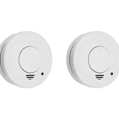 Lot de 2 détecteurs de fumée Smartwares RM250, photoélectrique, alarme 85 dB.
