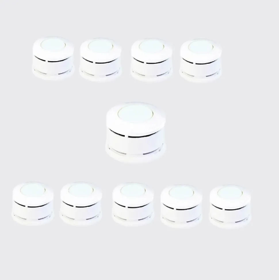 Lot de 10 détecteurs de fumée Origine France Lifebox - Serenity 10