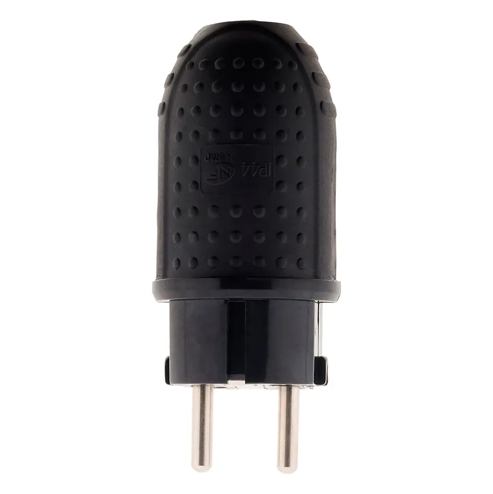 Lot de 10 fiches caoutchouc mâles 16A 2P+T - Zenitech