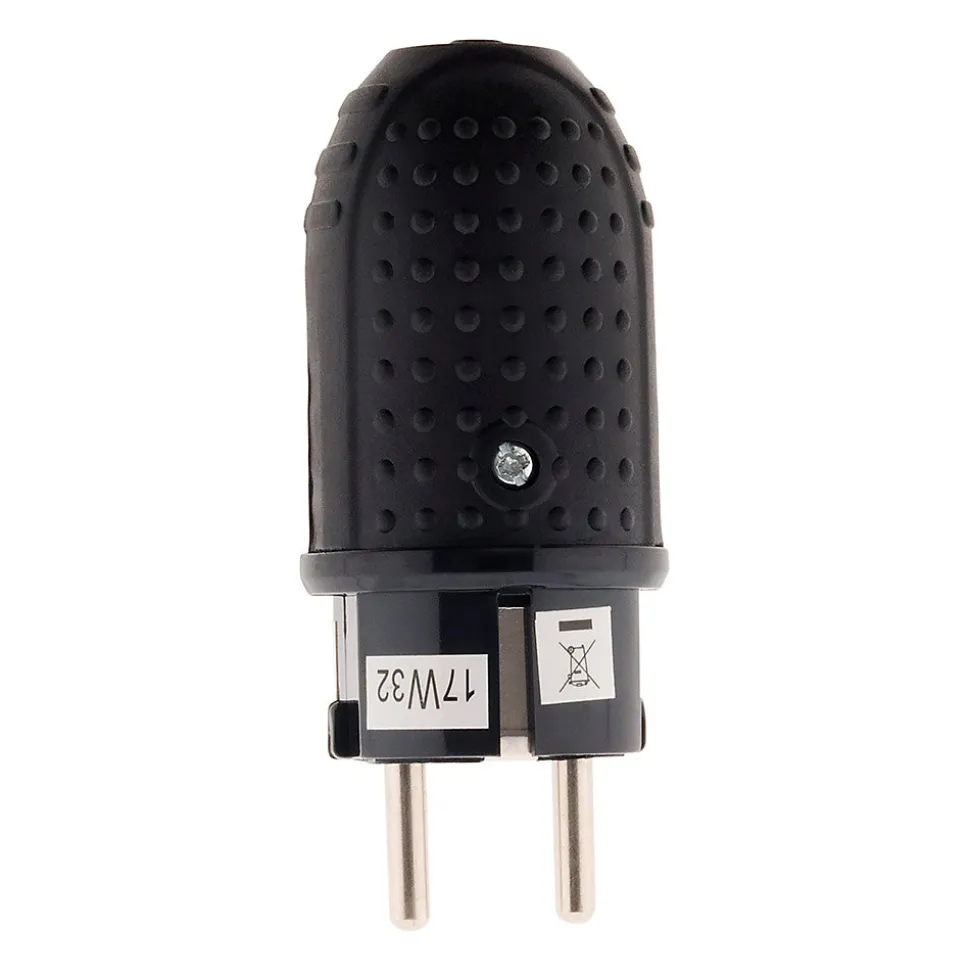 Lot de 10 fiches caoutchouc mâles 16A 2P+T - Zenitech