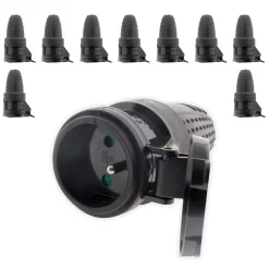 Lot de 10 fiches caoutchouc femelles 16A 2P+T - Zenitech