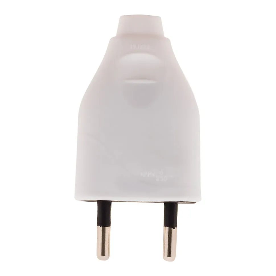 Lot de 10 fiches mâles 2P 6A - Blanc - Zenitech