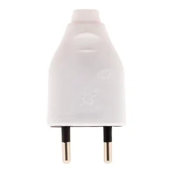 Lot de 10 fiches mâles 2P 6A - Blanc - Zenitech