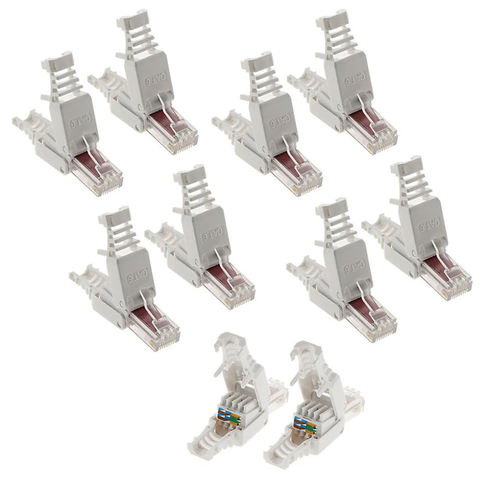 Lot de 100 fiches RJ45 CAT 6 sans outil - Zenitech