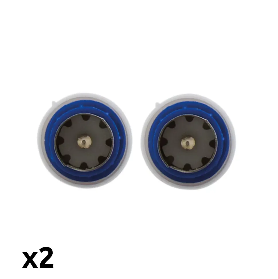 Lot de 2 fiches TV mâles diamètre 9,5mm sortie droite - Zenitech