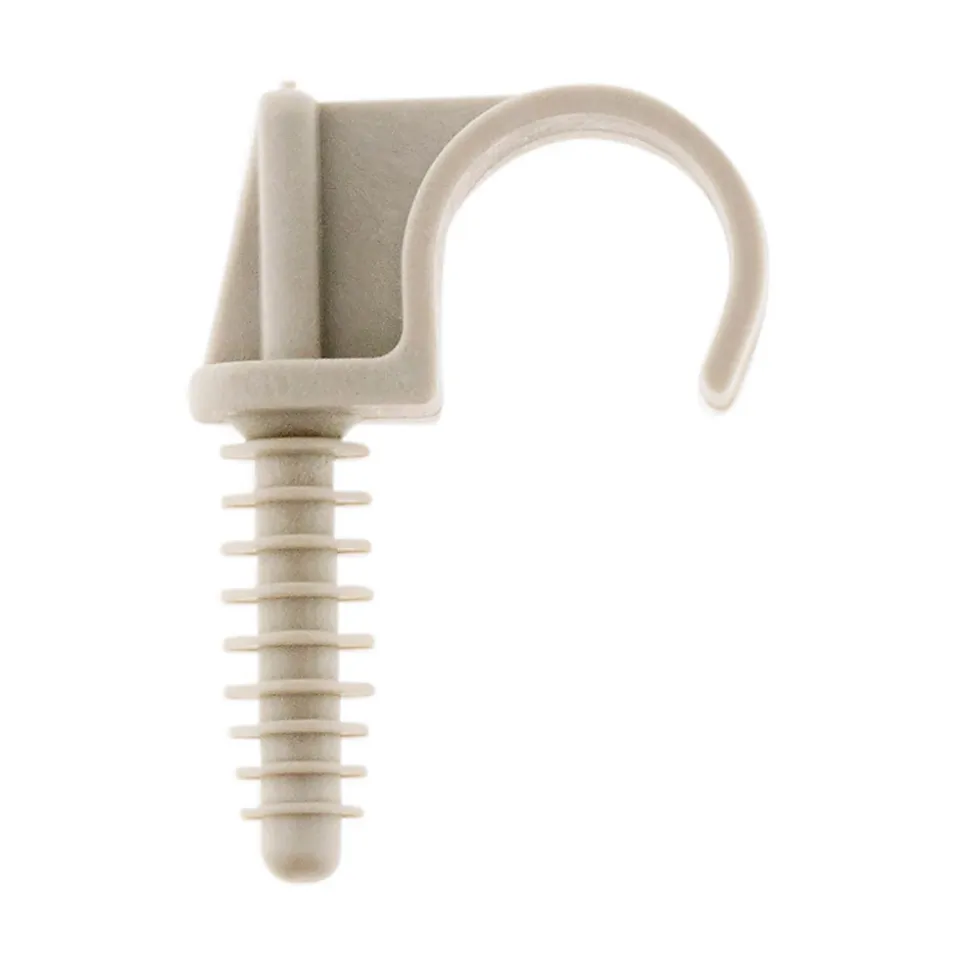 Lot de 10 fixe tubes diamètre 20mm - Gris - Zenitech