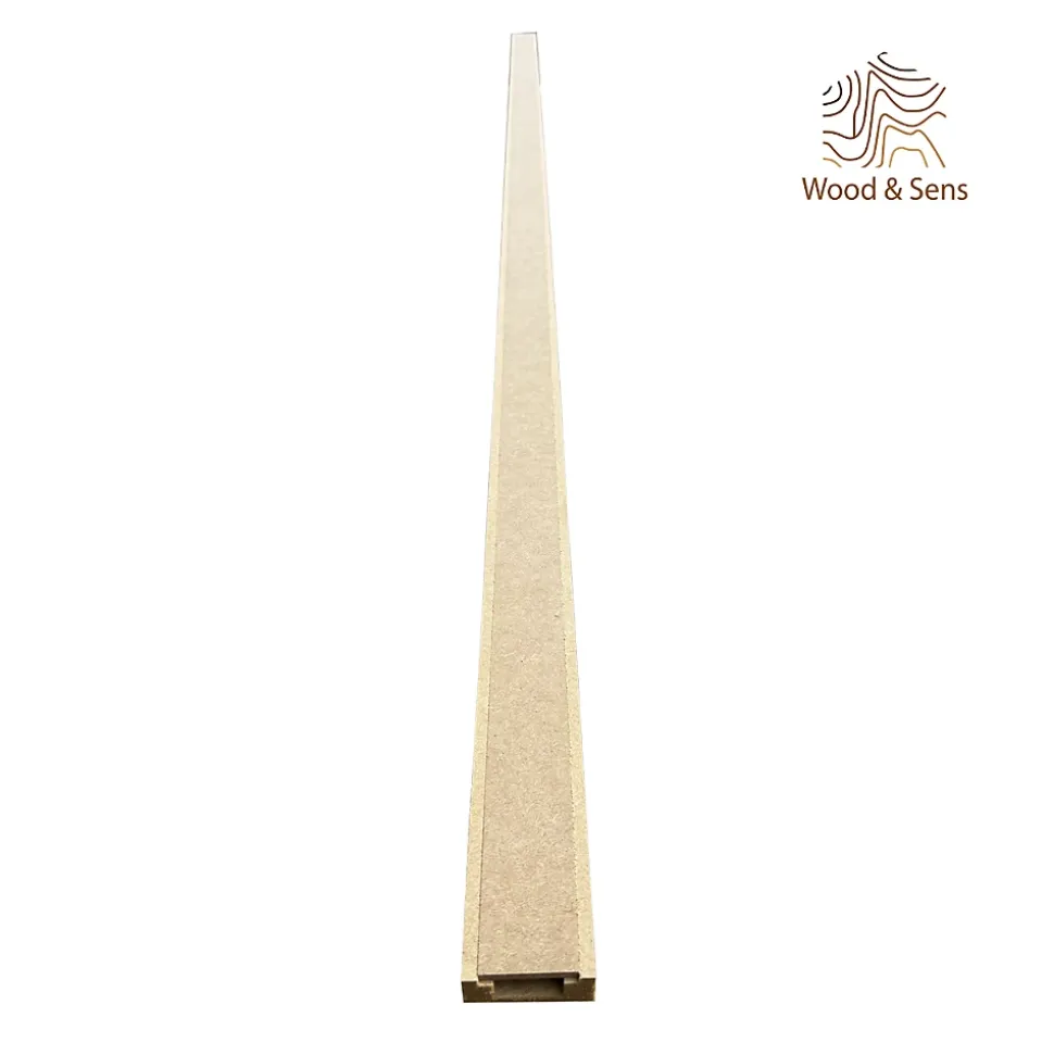 Lot de 10 Goulottes MDF Passes-câbles à couvercle, L.2.44 m x H.5.5 cm, Ep. 18 mm