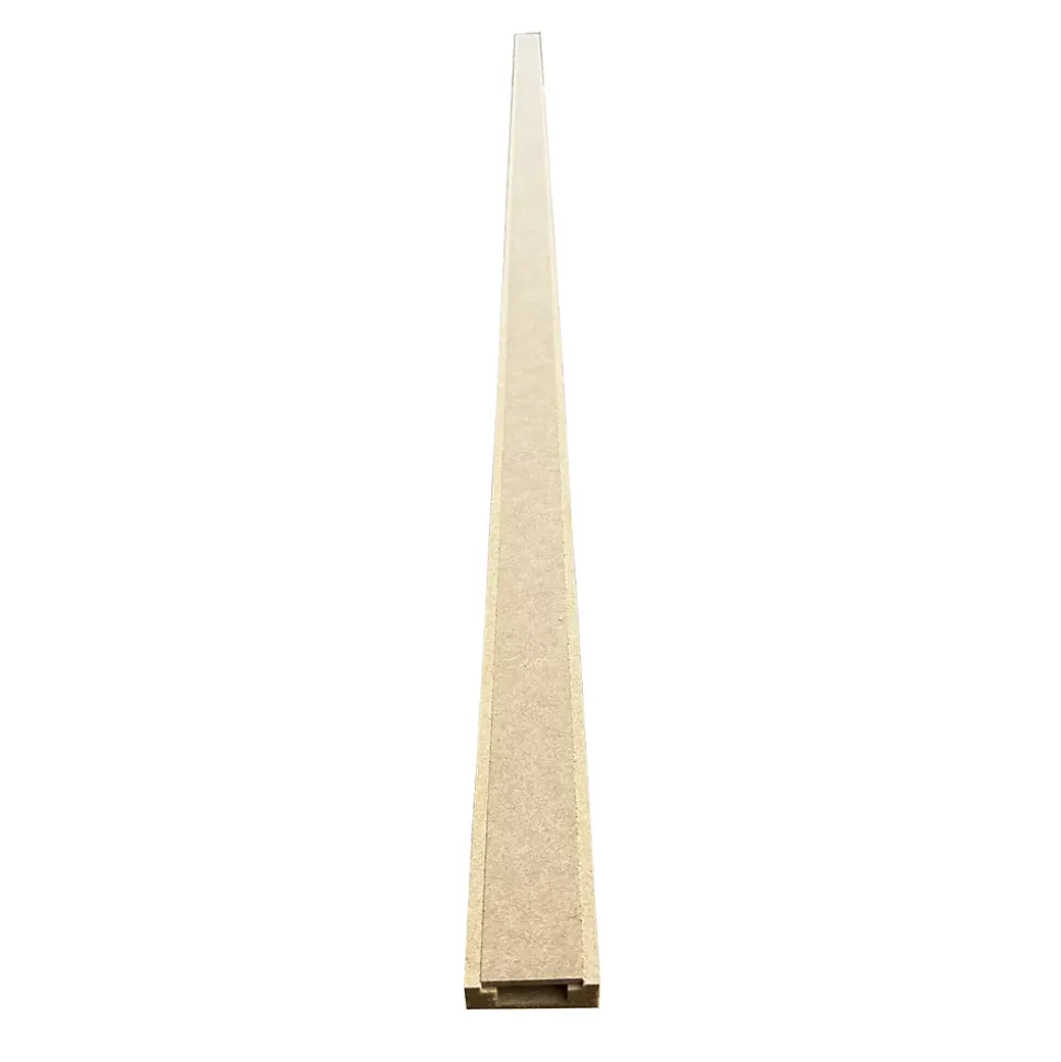 Lot de 10 Goulottes MDF Passes-câbles à couvercle, L.2.44 m x H.5.5 cm, Ep. 18 mm