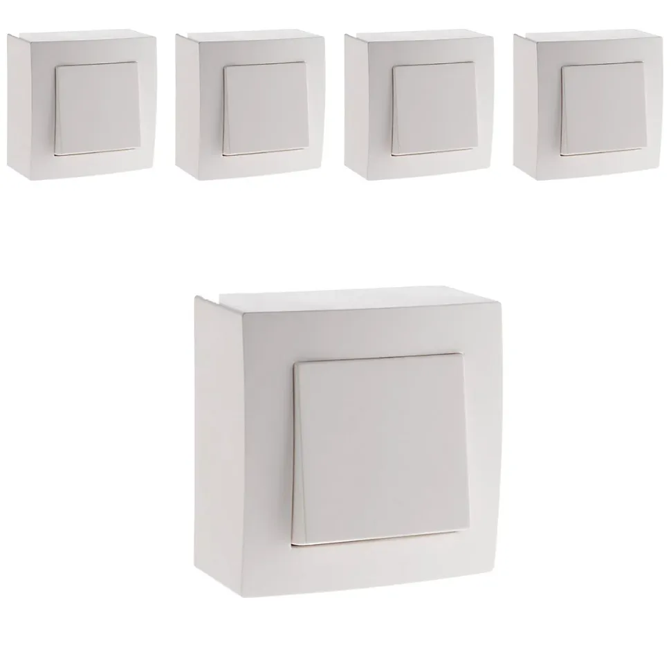 Lot de 5 interrupteurs va et vient Presto - Zenitech