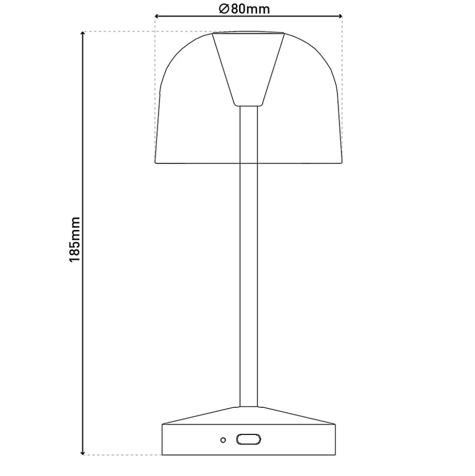 Lot de 2 lampes de table LED rechargeables 'Gomba' pour l'extérieur et l'intérieur, en métal et plastique menthe, hauteur 18,5 cm