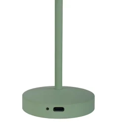 Lot de 2 lampes de table LED rechargeables 'Gomba' pour l'extérieur et l'intérieur, en métal et plastique menthe, hauteur 18,5 cm