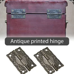 Lot de 20 mini charnières de porte rétro en bronze antique pour boîtiers en bois, armoires, boîtes à bijoux