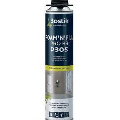 Lot de 12 Mousses expansives PU pistolable P305 Foam'n'Fill Pro B3 750ml BOSTIK