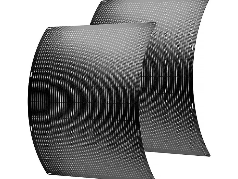 Lot de 2 panneaux solaire plug and play flexible 400w "Urban center" Noir