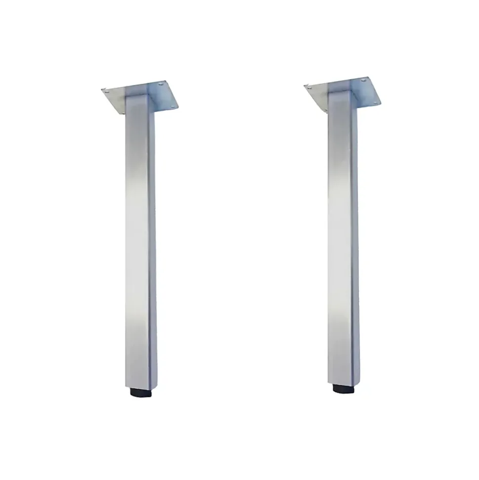 Lot de 2 pieds en métal pour meuble de salle de bain