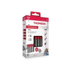 Lot de 4 Piles AAA - LR03 Li ion 1,5V rechargeables par USBC avec câble multi USB - 520302 Thomson