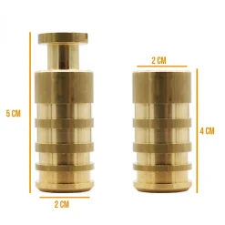 Lot de 5 pitons escamotables en laiton - Diam 20 mm - Linxor