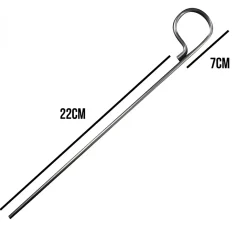 Lot de 10 pitons fixes gazon en inox 29 cm - Linxor