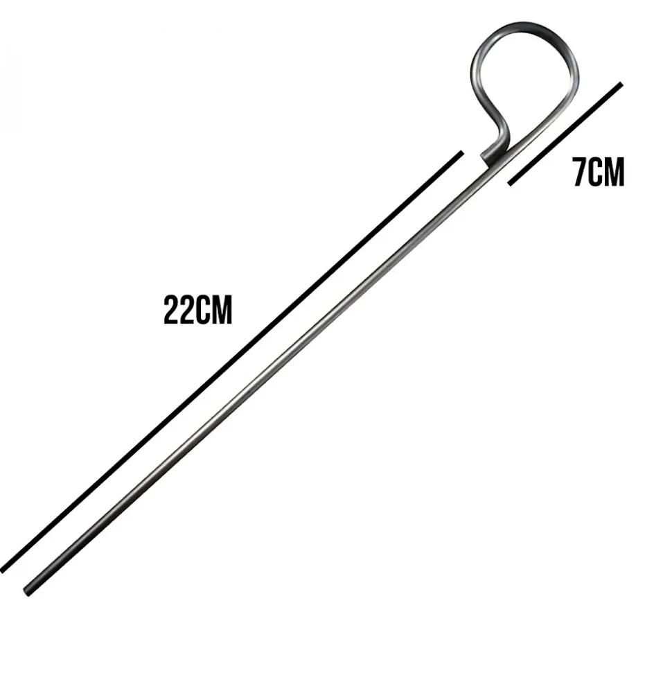 Lot de 10 pitons fixes gazon en inox 29 cm - Linxor