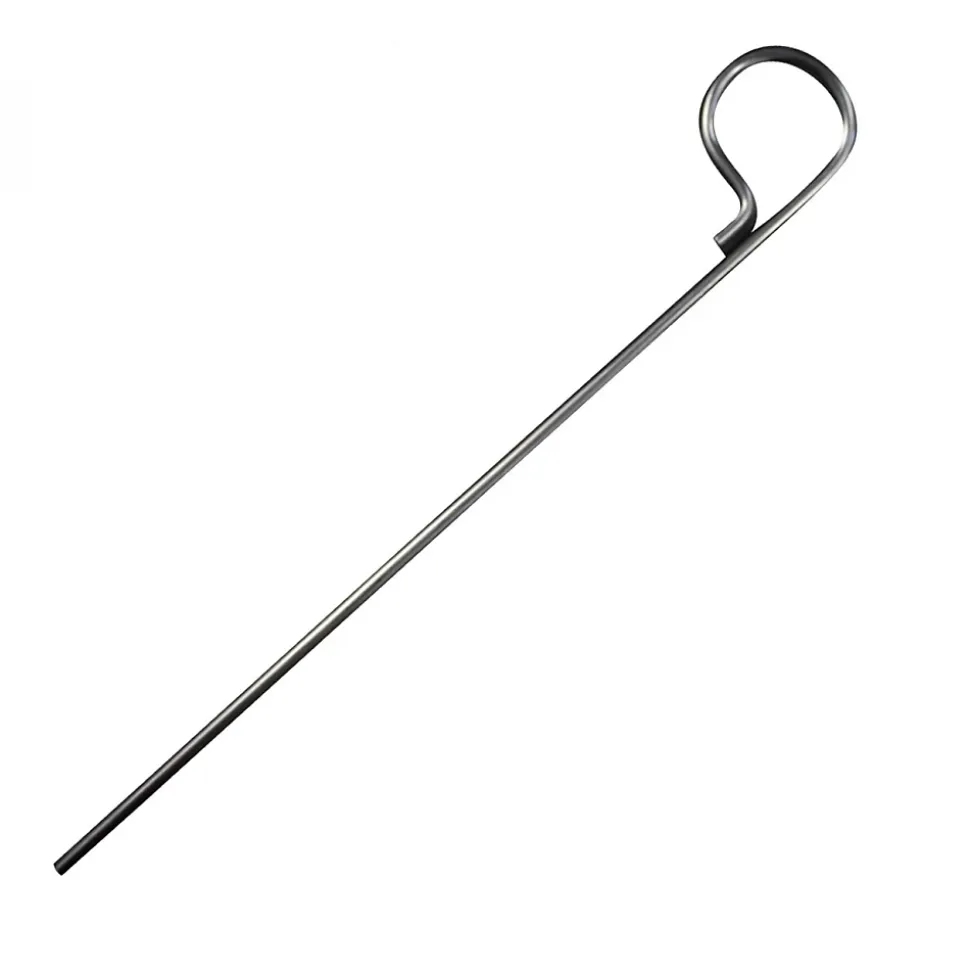 Lot de 10 pitons fixes gazon en inox 29 cm - Linxor