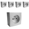 Lot de 5 prises 2 pôles + terre Bel'Vue - Zenitech