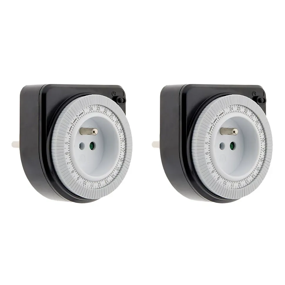 Lot de 2 programmateurs mécaniques - Noir - Otio