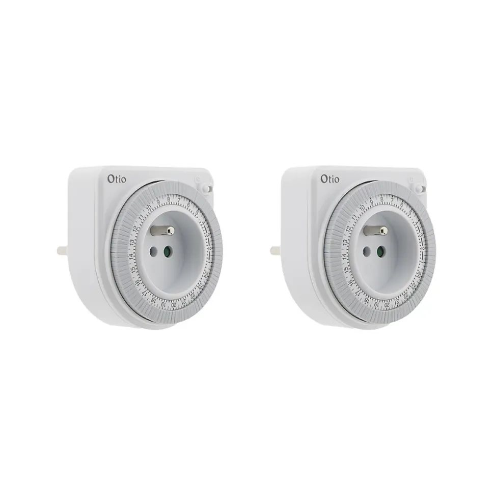 Lot de 2 programmateurs mécaniques - Blanc - Otio