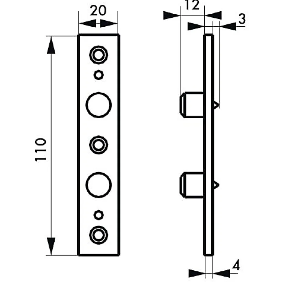 Lot de 2 protège-gonds, acier zingué - THIRARD